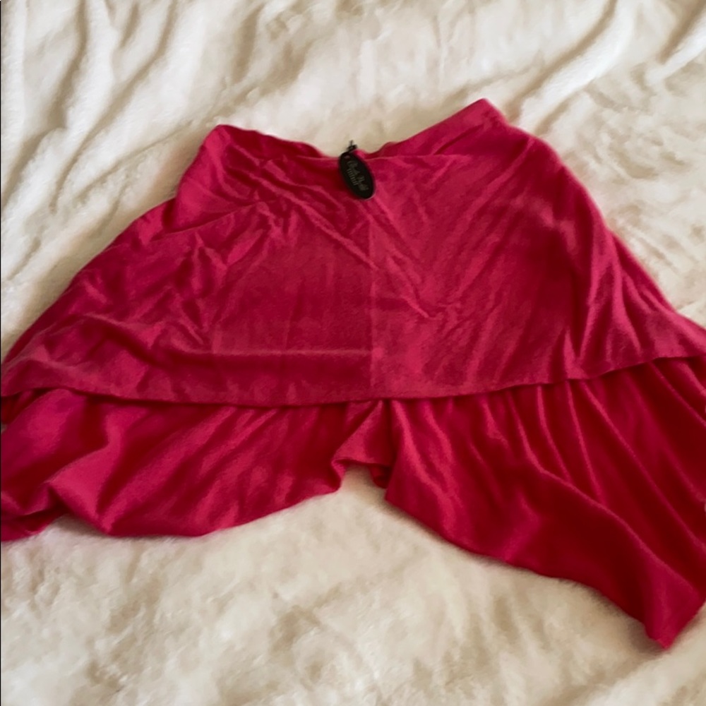 Pink cashmere poncho